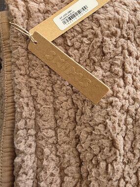 SKIMS Tan Teddy Bear Plush Track Joggers 3X Tigers Eye.